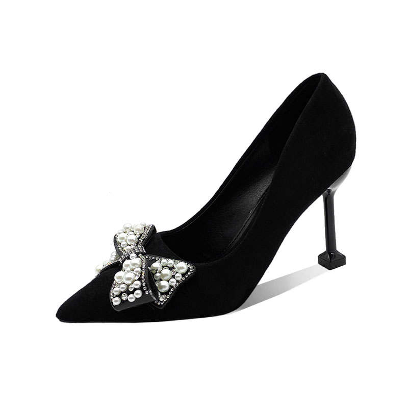 WECKER Pu Slim Heel High Heels 9cm Women's Black