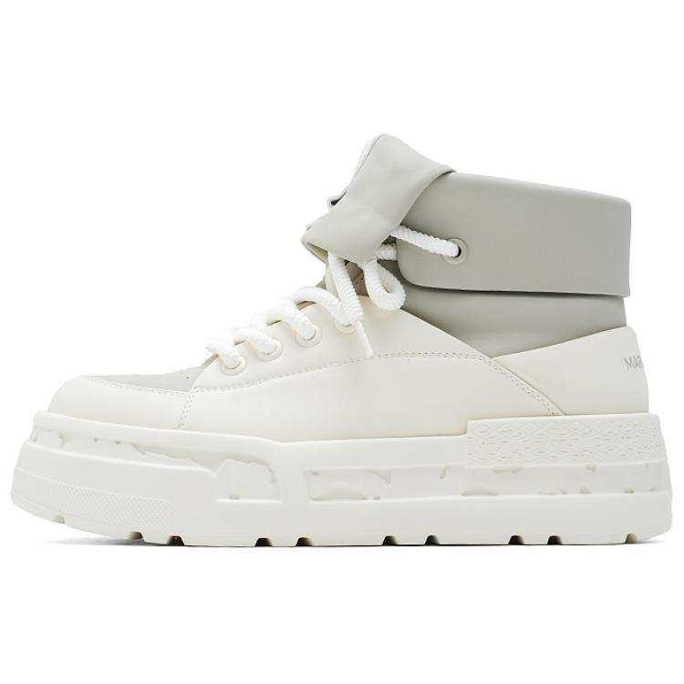 FAIRWHALE Casual Shoes Unisex High Top White