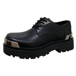 IZEIZIG Cow Split Leather Casual Shoes Men's Black