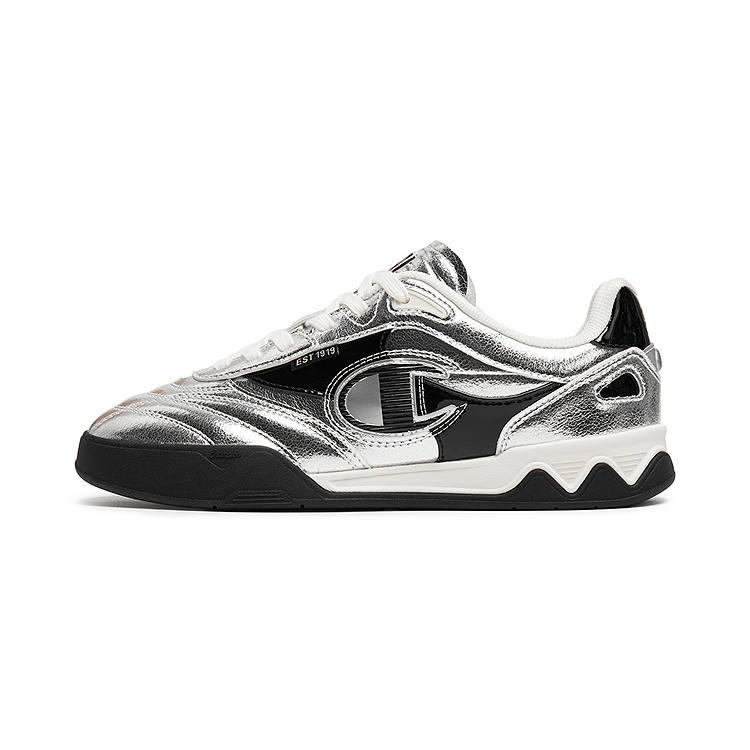 Champion Woven Foot Training Shoes Balance Low top Skateboard Shoes Women's Silver White/Black