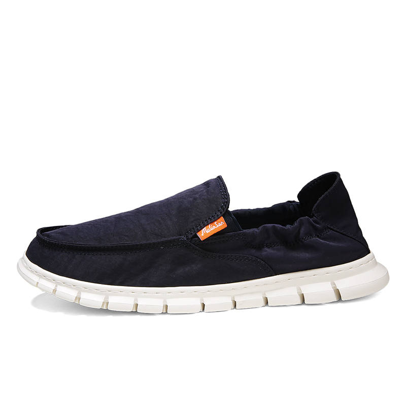 Mulinsen Canvas Shoes Men's Low Top Dark Blue/Gray/Green