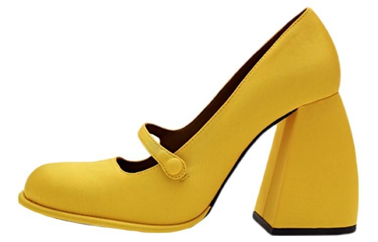 SHUSHU/TONG Mary Jane Shoes Women's Low Top Yellow