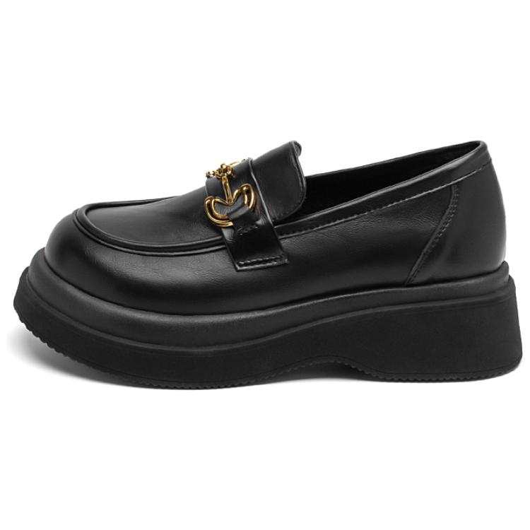 AGSDON Loafers Women's Black/Beige Apricot