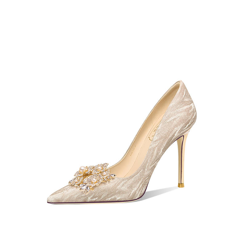 VVKI VVKI Slim Heel High Heels Women's Gold