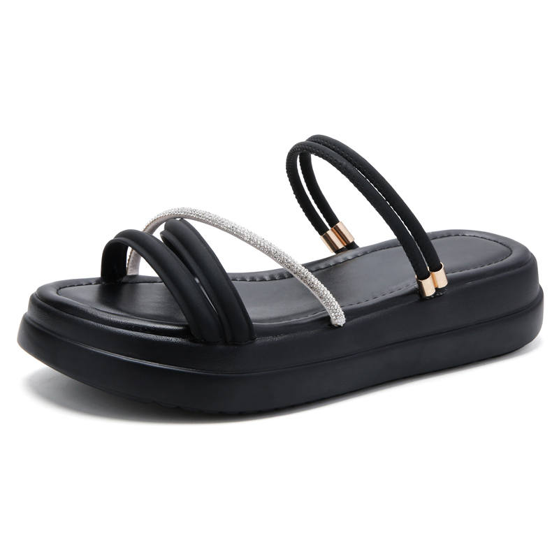 Reivantix Reivanti Stylish Sandal Slide Slippers Women's Black