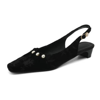 Echo&yolo Suede Chunky Heel High Heels 3cm Women's
