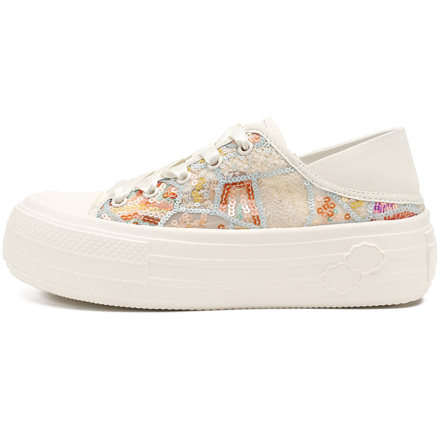 D:FUSE SCANDINAVIA D FUSE SCANDINAVIA White Sneakers Flat Shoes Low top Skateboard Shoes Women's