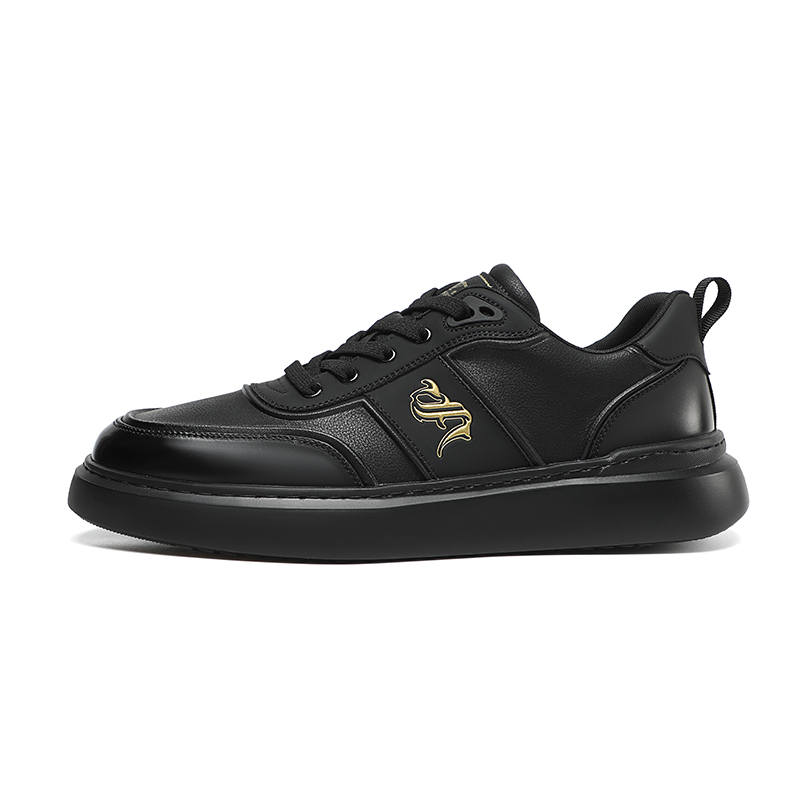 SEPTWOLVES Slip Resistant Abrasion Resistant Low top Skateboard Shoes Men's Black HD