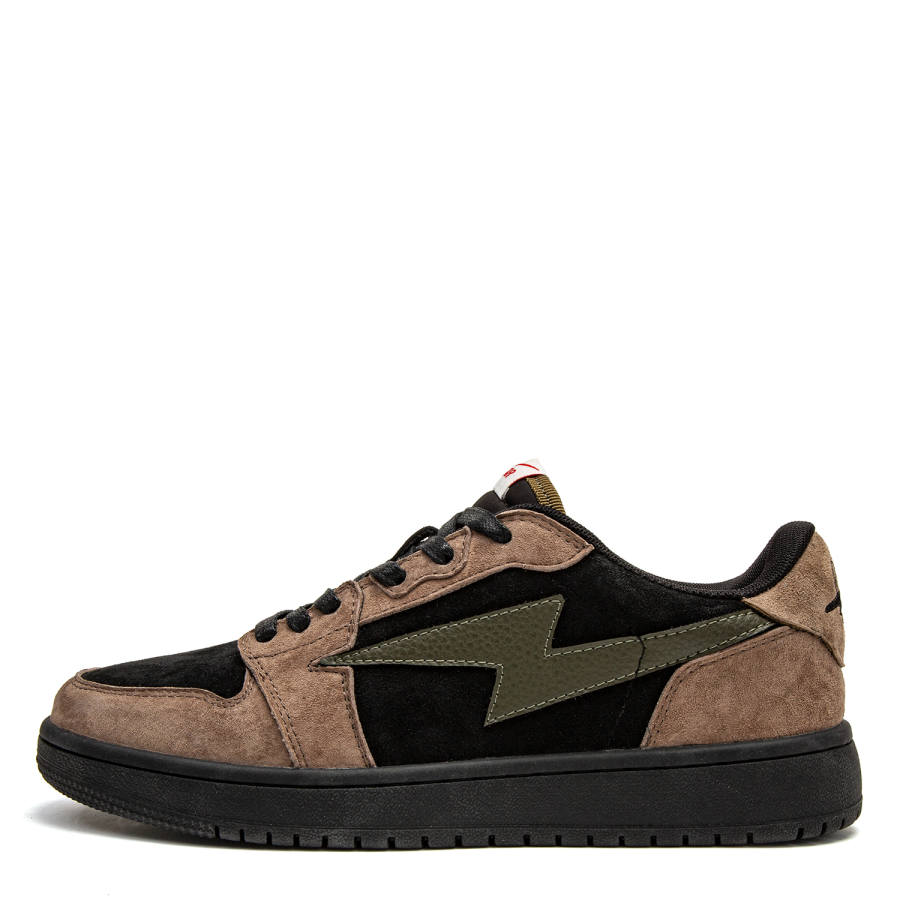 ADERSTAR Low top Skateboard Shoes Unisex Black Brown