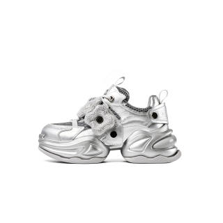 OOPPSS C Chunky Sneakers Women's Silver