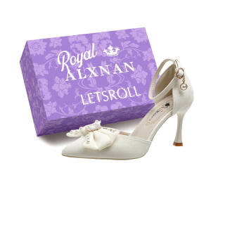 Alxnan High Heels Women's Ecru/Light Blue/Black