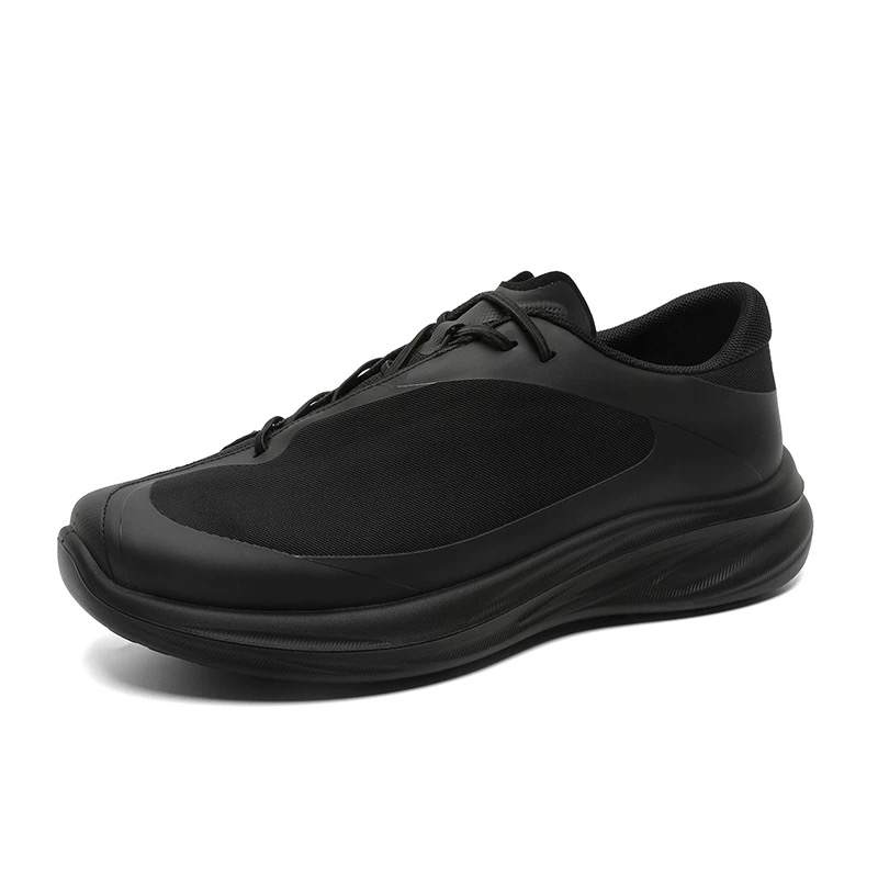 LAHOO Cushioning Slip Resistant Abrasion Resistant Breathable Low top Casual Shoes Unisex Black