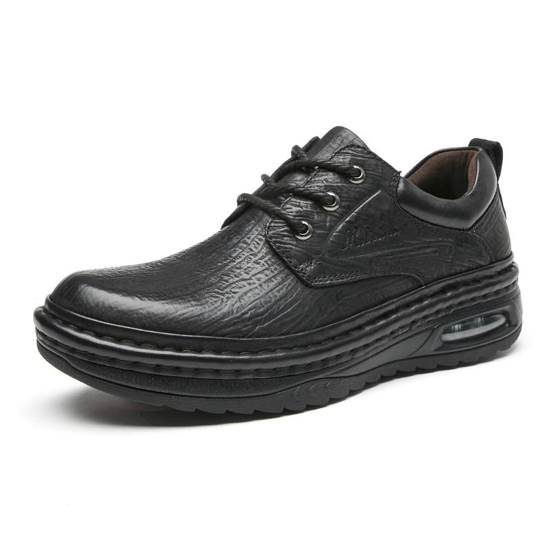 Mulinsen Casual Leather Shoes Men's Low Top Brown