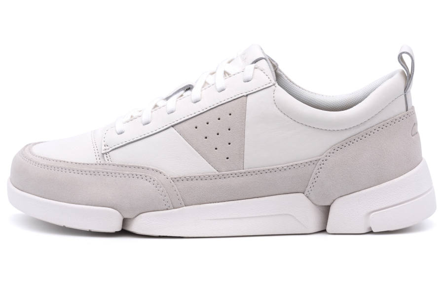 Clarks Cow Leather Casual Shoes Men's White