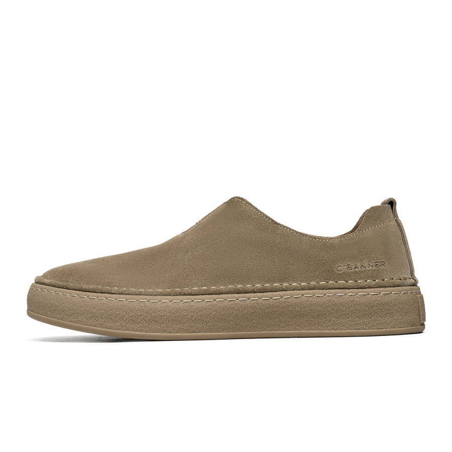 C°BANNER Cow Split Leather Casual Shoes Men's Sand