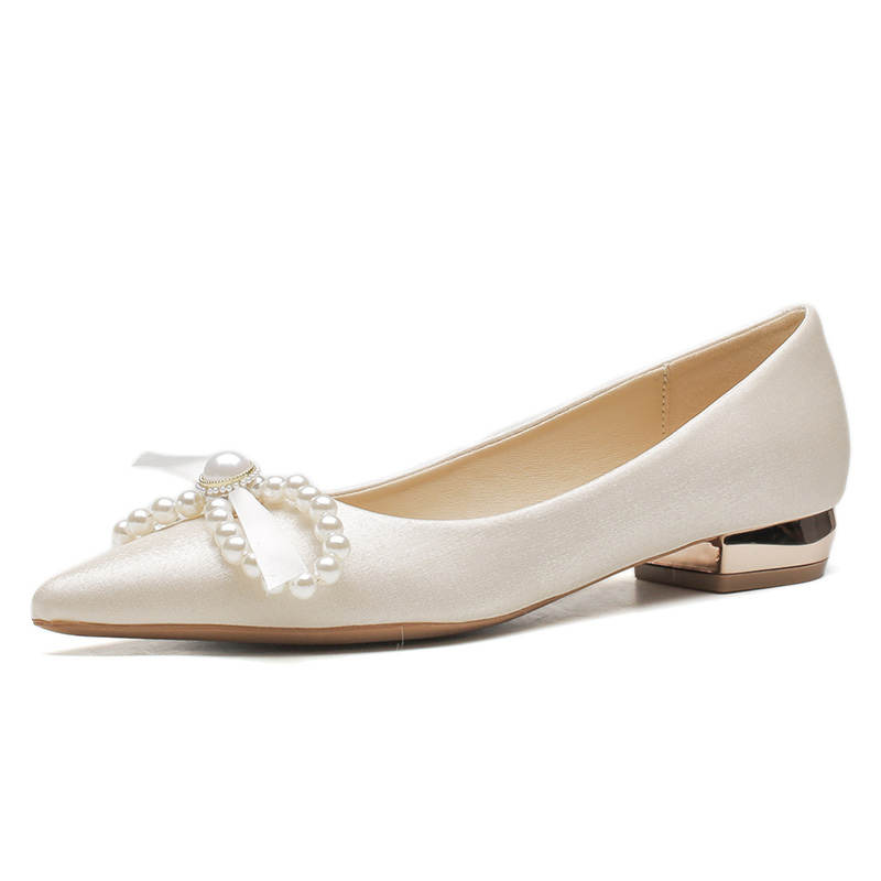 Ainer-cat Ainer cat Satin Casual Shoes 2.5cm Women's Apricot