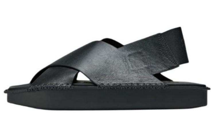 Y-3 Y 3 Leather Beach Sandals Unisex Black