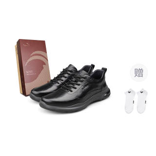 BECK Cow Leather Slip Resistant, Abrasion Resistant, Breathable Coverage Low top Casual Shoes Unisex Black