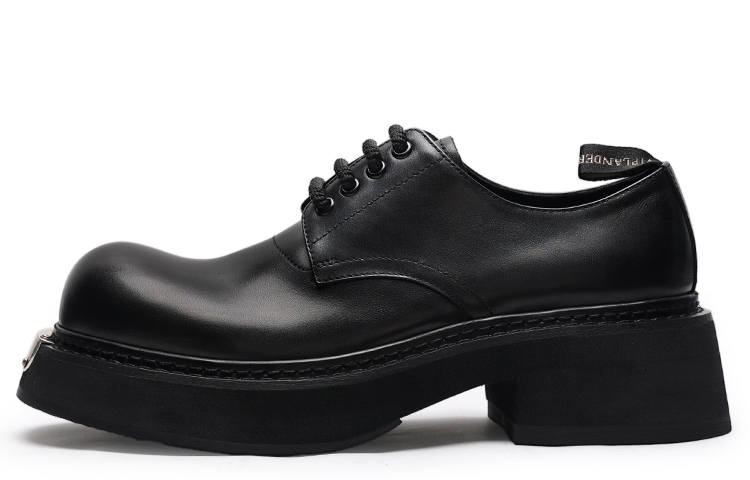 Viplander Top Grain Cow Leather Casual Shoes Men's Black