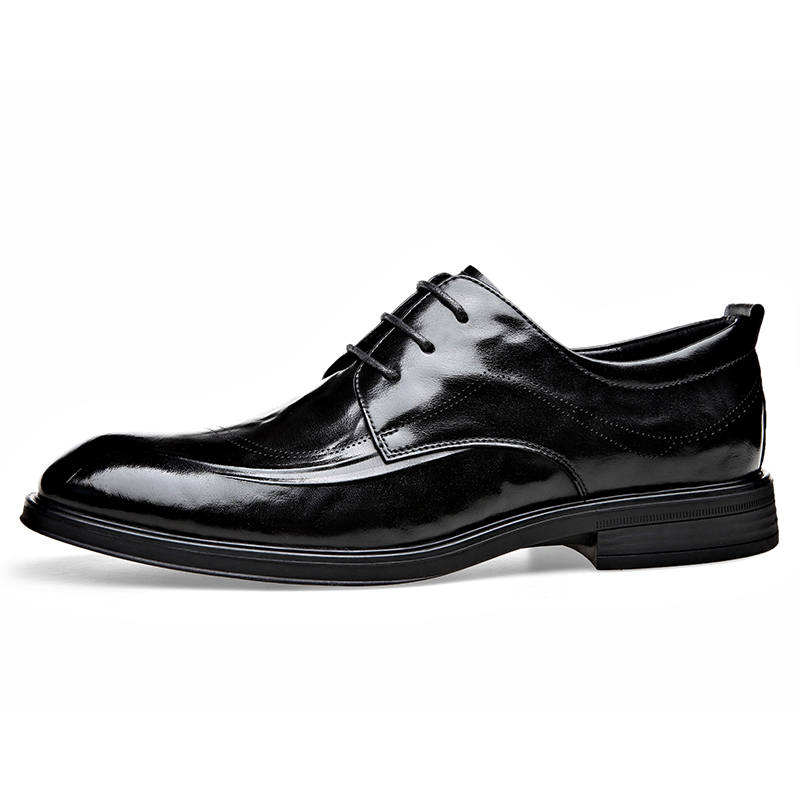 CITONGXIANSHENG Cow Split Leather Dress Shoes Men's Black