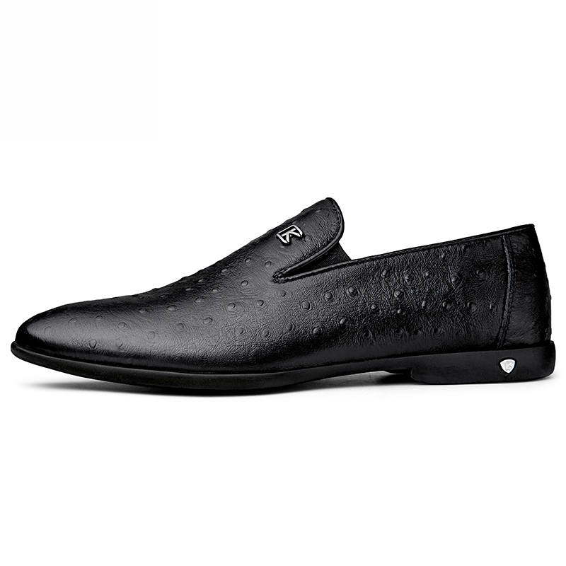 CKVUSAMG Top Grain Cow Leather Dress Shoes Men's Black
