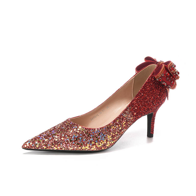 QITUMAUL Slim Heel High Heels Women's