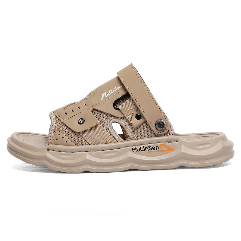 Mulinsen Beach Sandals Men's Khaki/Black