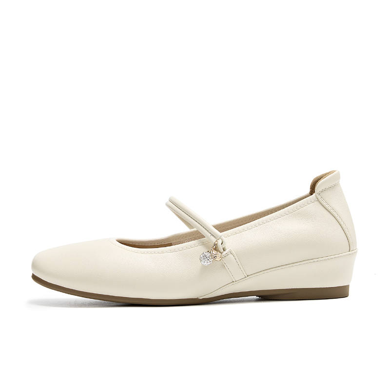 KEKAFU Synthetic Leather Flat Mary Jane Shoes Women's