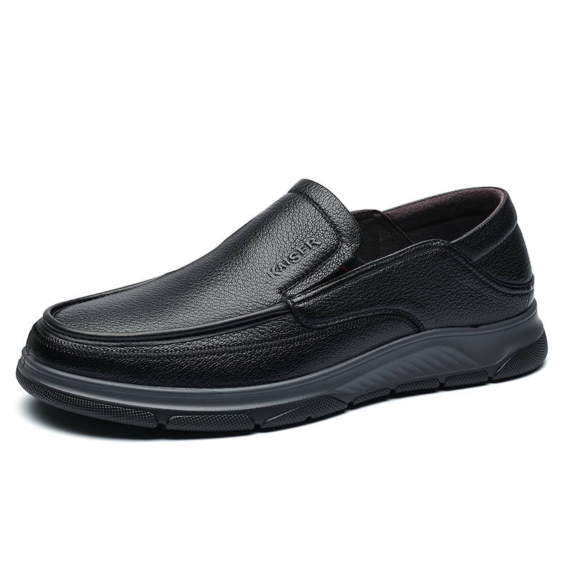 KAISER Sheepskin Casual Shoes Men's Black