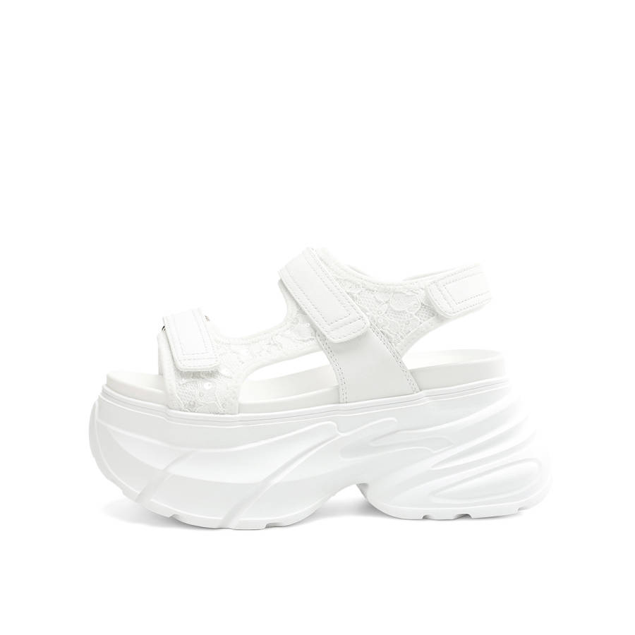 Rosa Bianca Textile, Cow Leather Beach Sandals Women's