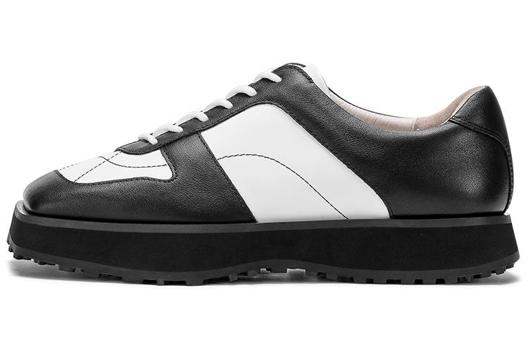 Lost In Echo Top Grain Cow Leather Casual Shoes Women's Black