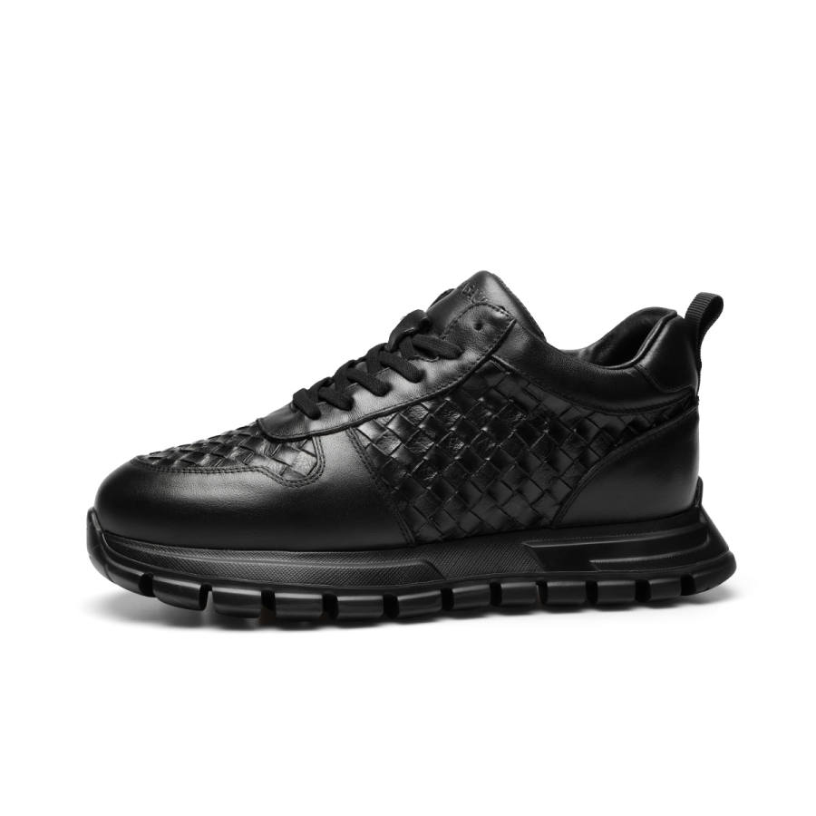 PARDASAUL PARDASAUL Cow Split Leather Casual Shoes Men's Black