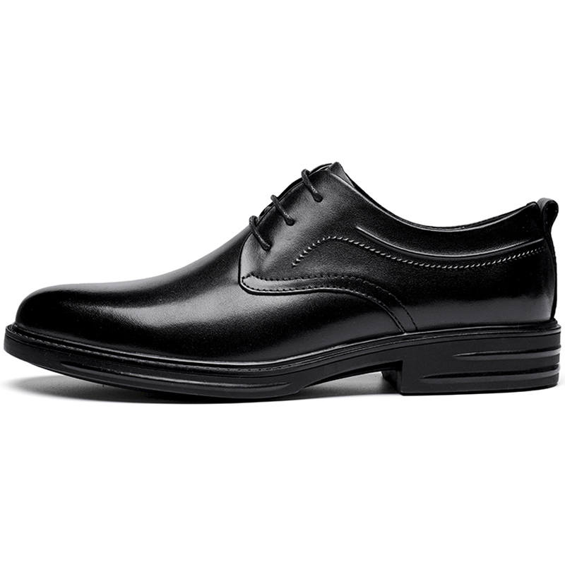 SHUPATE Cow Split Leather Dress Shoes Men's Black