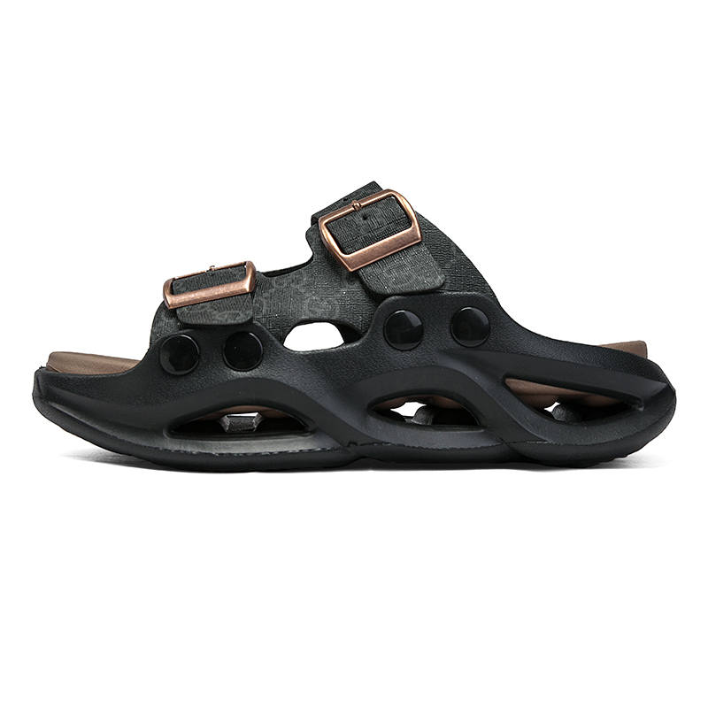 YINGLUNQISHI EVA Abrasion Resistant Abrasion Resistant Slide Slippers Unisex Black