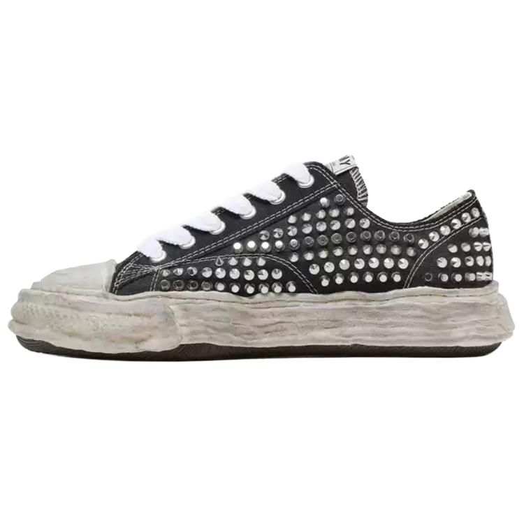 MIHARA YASUHIRO Slip Resistant Abrasion Resistant Low top Skateboard Shoes Men's Black