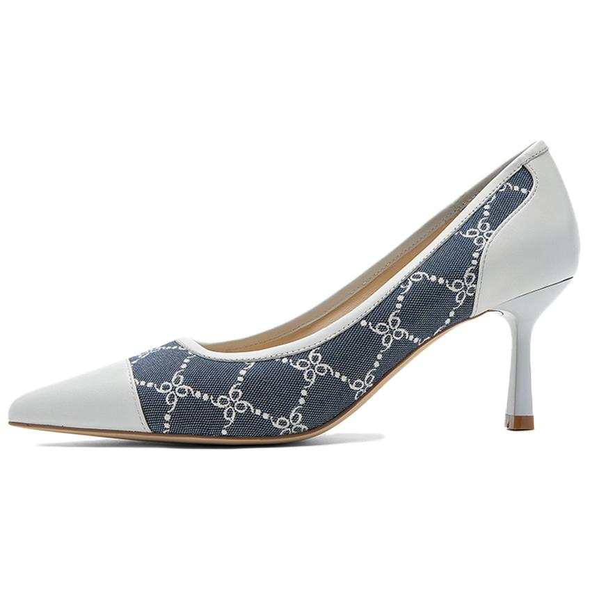 NINE WEST Sheepskin Slim Heel High Heels 7cm Women's
