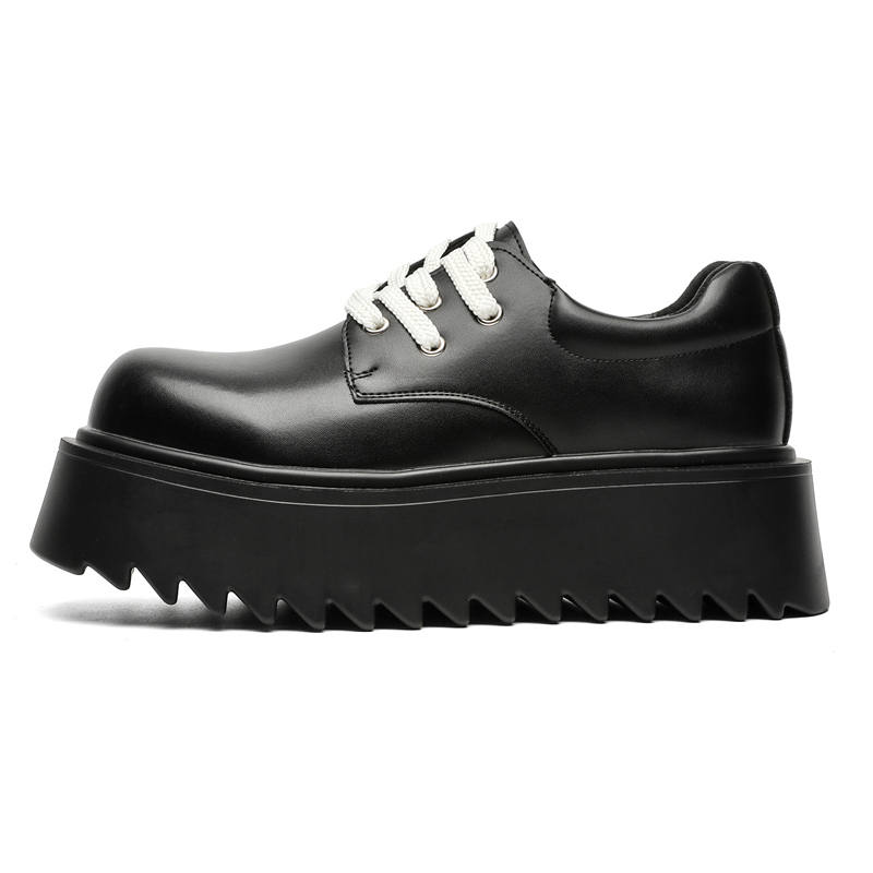 CHILANG Microfiber Leather Slip Resistant Slip Resistant Low top Casual Shoes Men's Black