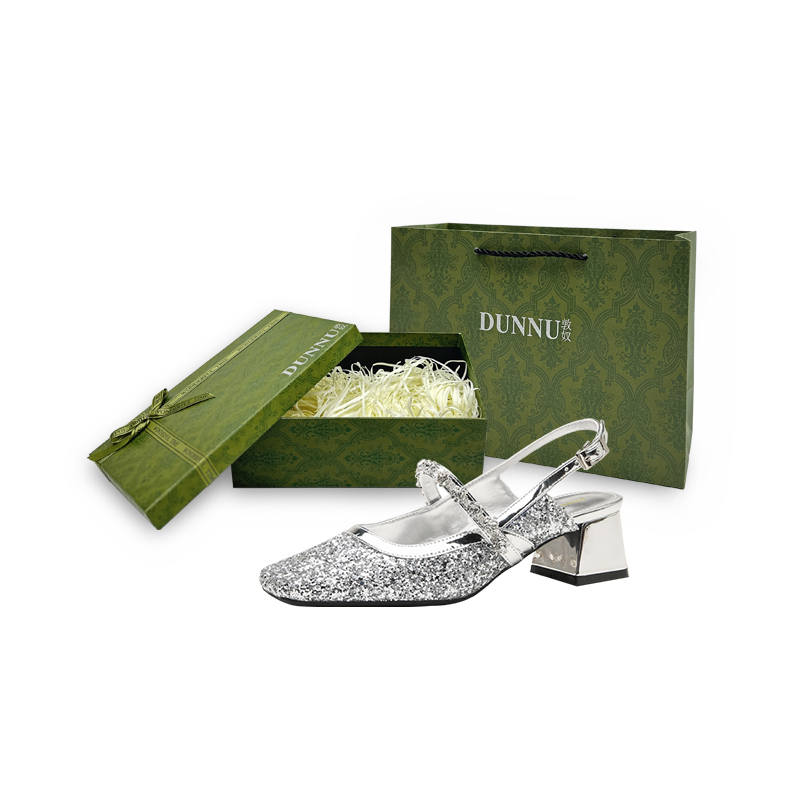 DUNNU Leather Slim Heel High Heels Women's