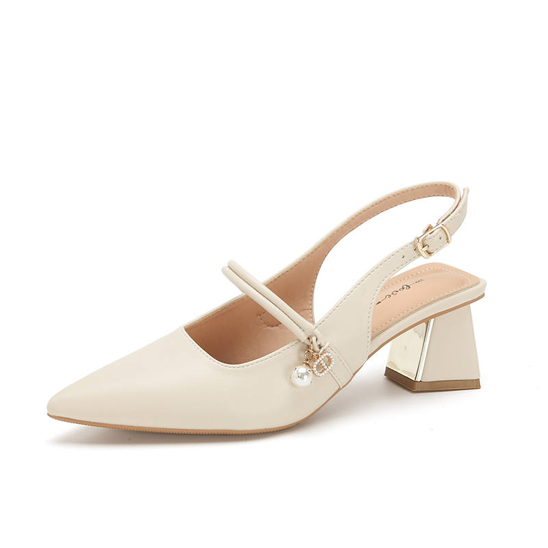 ZUOMILUO Microfiber Leather High Heels Women's Apricot
