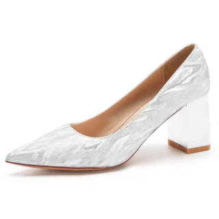 Imono Microfiber Leather Chunky Heel High Heels Women's