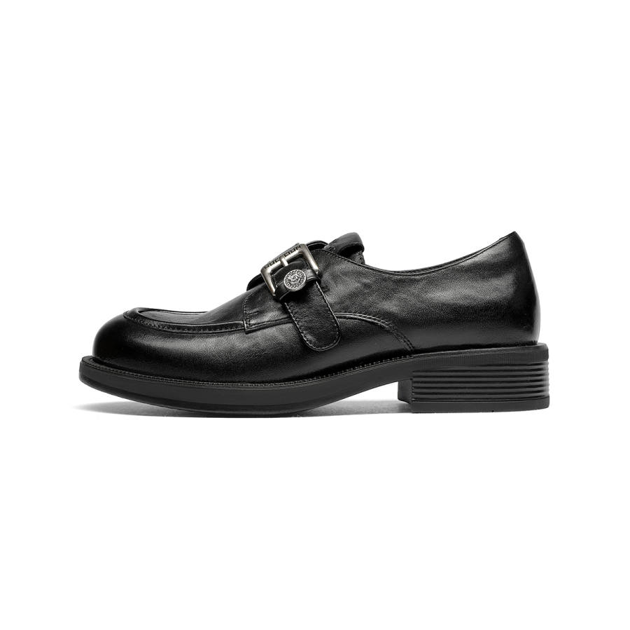 GOLDLION Rose Embossed Loafers 3.5cm Women's