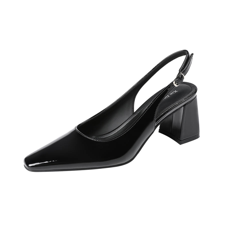 TATAYA Patent Leather Chunky Heel High Heels Women's
