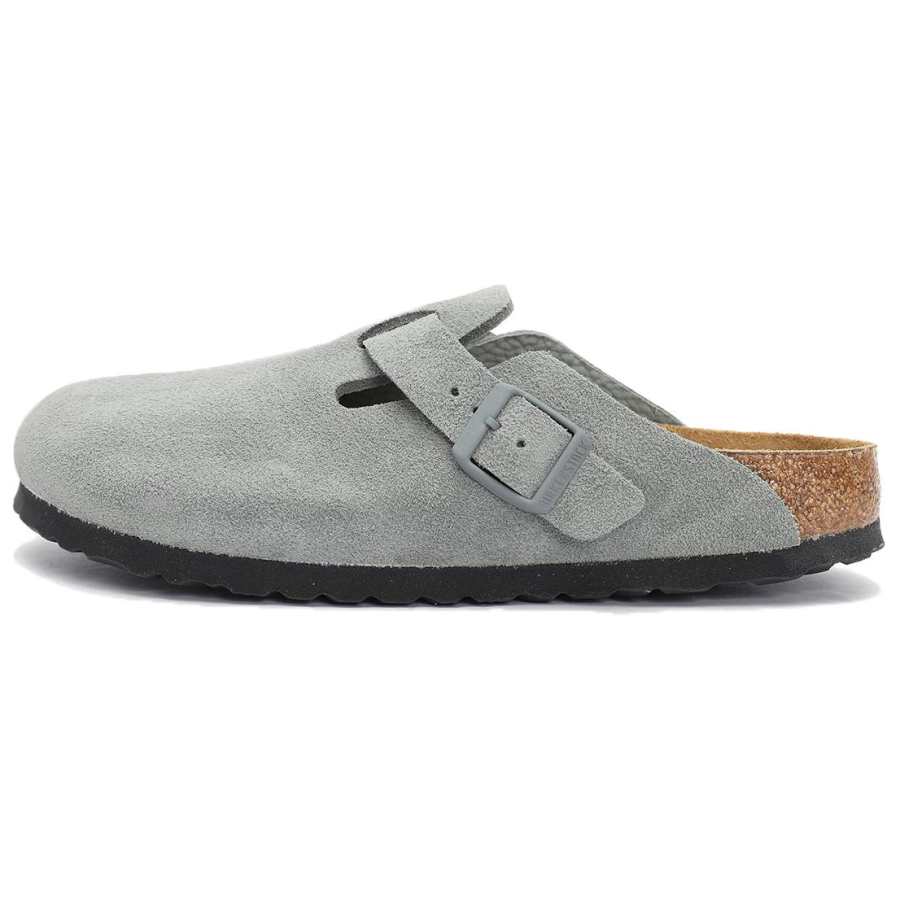 Birkenstock Boston No Special Function Closed Toe Slippers Unisex Gray Narrow