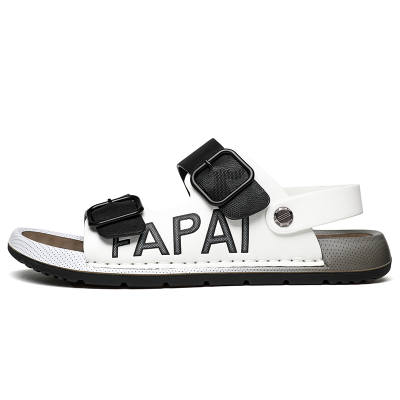 FAPAI Beach Sandals Men's Black/White Khaki