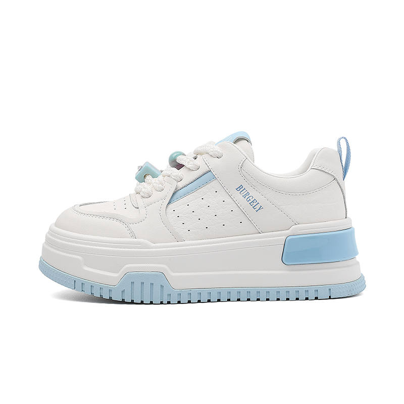 BURGELY Cow Leather Low top Skateboard Shoes Women's