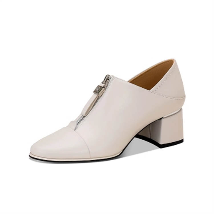 JESSICA SOPHIA Sheepskin Chunky Heel High Heels 4.5cm Women's