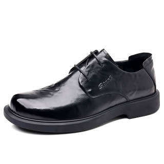 YISHUANGXIEDETONGHUA Cow Leather Dress Shoes Men's