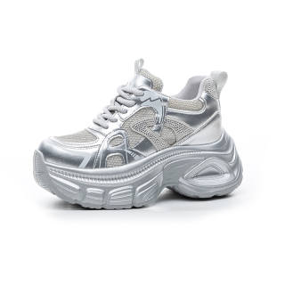 WEIMEIZHIMI Microfiber Leather Cushioning Breathable Cushioning Breathable Low top Chunky Sneakers Women's