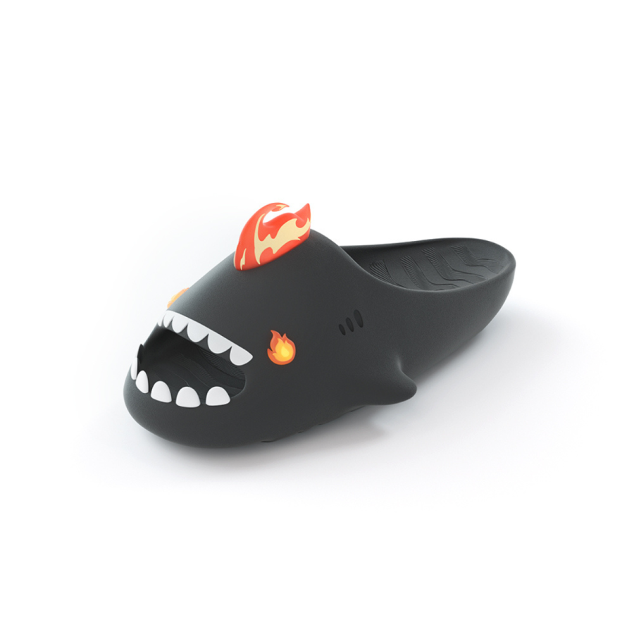 HelloSlippers HelloSlippers Shark Sharkicks Fire Monster, Slide Slippers Unisex