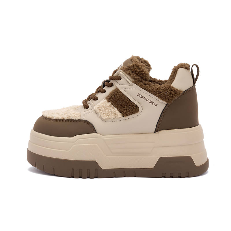 MILANLIANGE Thermal Abrasion Resistant Height Increasing Skateboard Shoes Women's